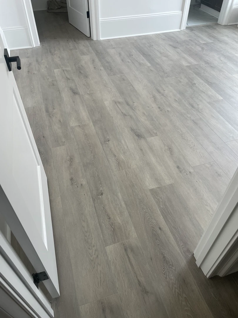 dark wood flooring in hall