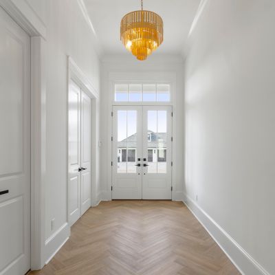 commercial carpet and wood look floors in retail store