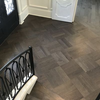 commercial wood look floors in an office conference room