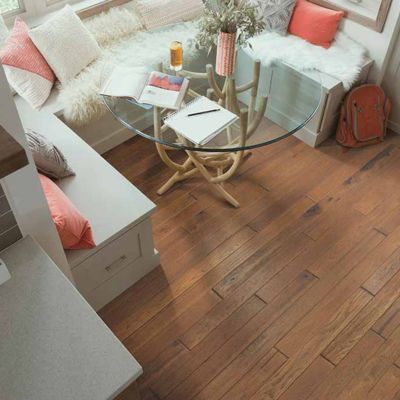 dark stained hardwood flooring in a Marrero dining room