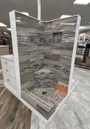 tile shower at our Marrero LA showroom